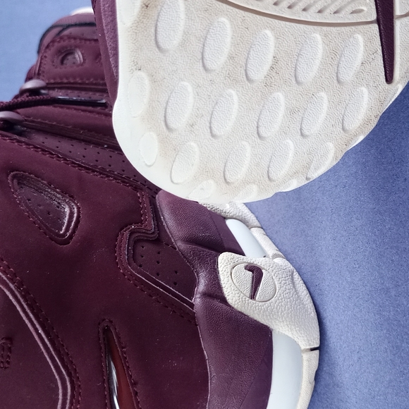 Nike Air More Uptempo Burgundy Athletic Shoes "Night Maroon" - Picture 10 of 13